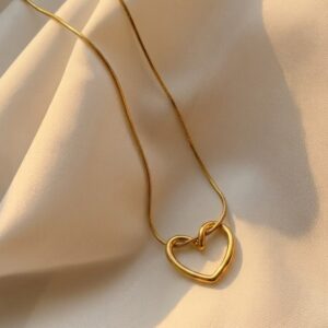 Gold Heart Pendant Necklace